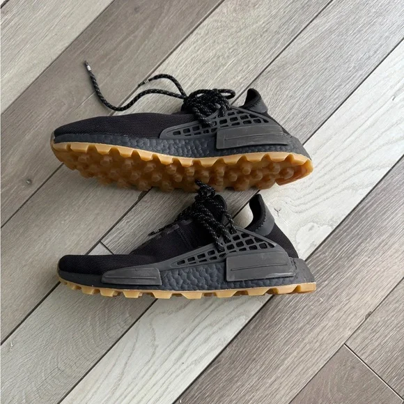 Adidas x Pharrell Williams NMD Human Race Triple Black Men's Sneakers - Picture 5 of 7